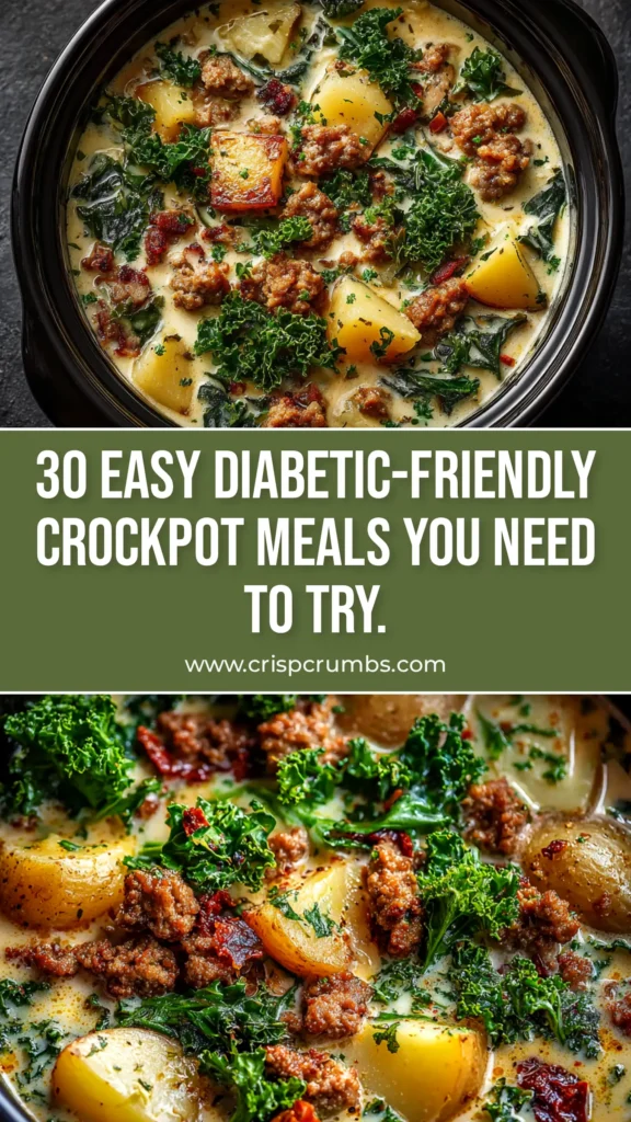 A delicious bowl of low-carb crockpot meals, featuring creamy Tuscan chicken with spinach and sun-dried tomatoes.