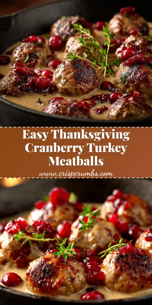 A bowl of saucy Cranberry Turkey Meatballs garnished with fresh parsley. The perfect sweet and savory appetizer for any holiday party or gathering.