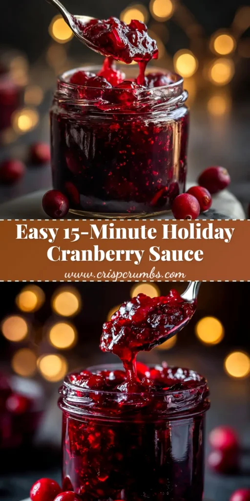 A beautiful bowl of vibrant, glossy homemade cranberry sauce, ready for a holiday meal. The perfect simple recipe for your Thanksgiving or Christmas table.