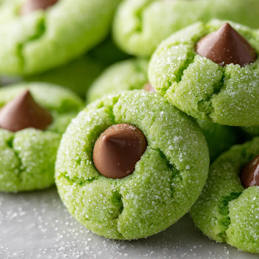 A batch of homemade Grinch cookies cooling on a wire rack, ready for a Christmas party.