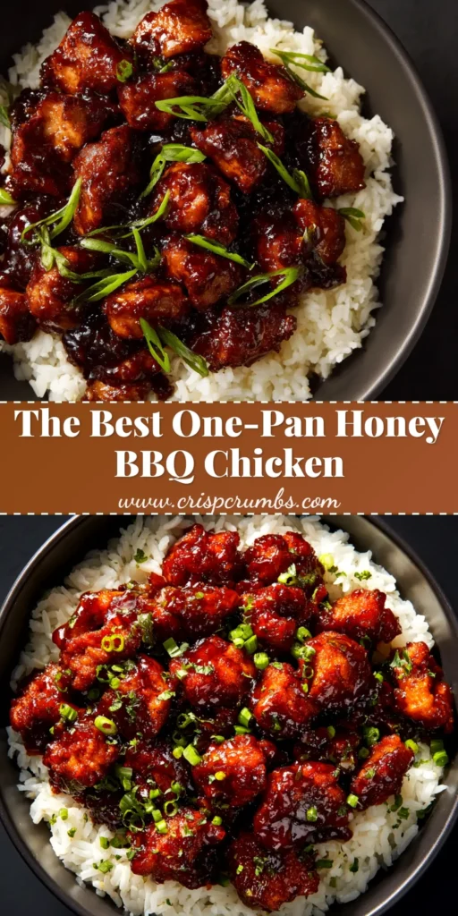 A platter of glossy, sticky Honey BBQ Chicken thighs garnished with fresh parsley. This easy dinner recipe is perfect for weeknights.