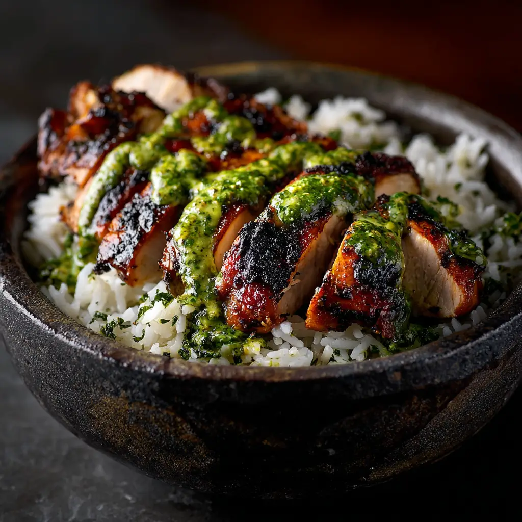 A close-up of the perfectly cooked Peruvian roast chicken, showing the texture of the crispy skin and savory marinade.