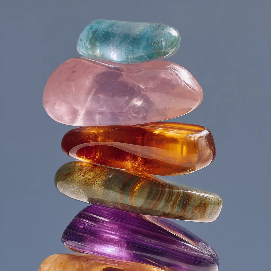 A small white bowl filled with finished DIY aroma stones, with a bottle of lavender essential oil being dripped onto them.