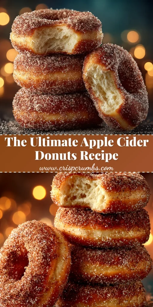 A stack of delicious baked apple cider donuts coated in cinnamon sugar, with a bite taken out of the top one. The perfect easy baked apple cider donuts recipe.