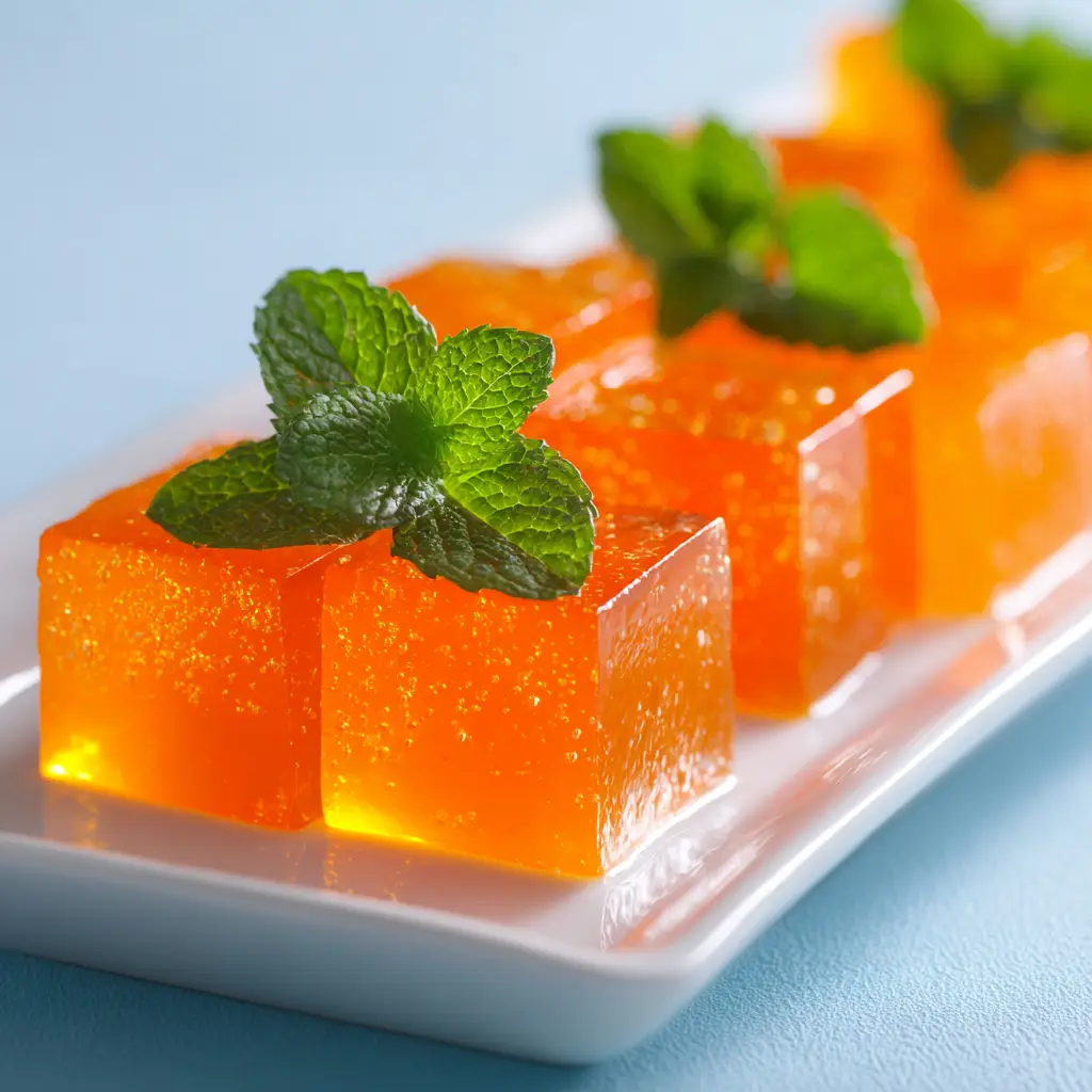 A spoonful of delicious bariatric-friendly gelatin, showing off its firm but jiggly consistency. A perfect high-protein snack.