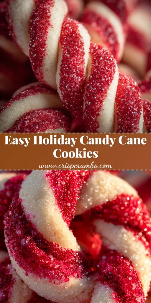 A festive platter of homemade candy cane cookies, with their iconic red and white swirls, arranged neatly for a Christmas celebration.