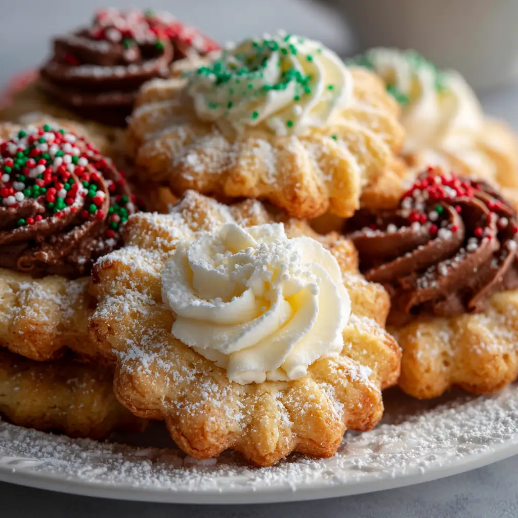 The soft, pipeable dough for the Danish butter cookies recipe in a mixing bowl before being chilled and baked to crispy perfection.