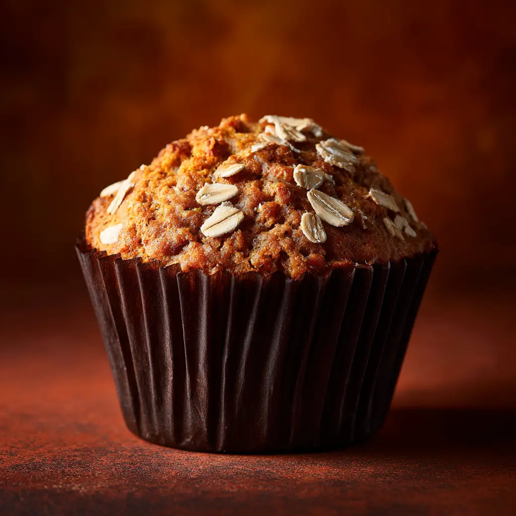 A batch of healthy pumpkin spice muffins cooling in a rustic muffin tin, garnished with pumpkin seeds.