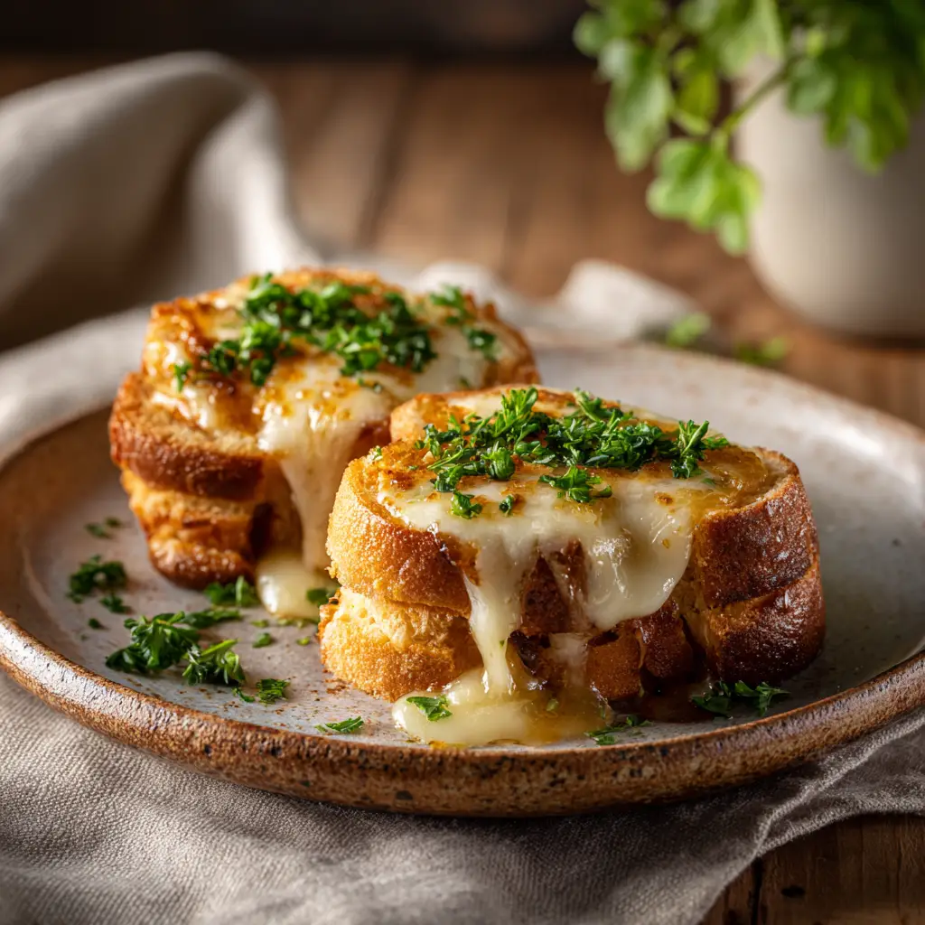 A single Grilled Cheese Hawaiian Roll slider being lifted, showcasing the incredible cheese pull of the provolone and cheddar.