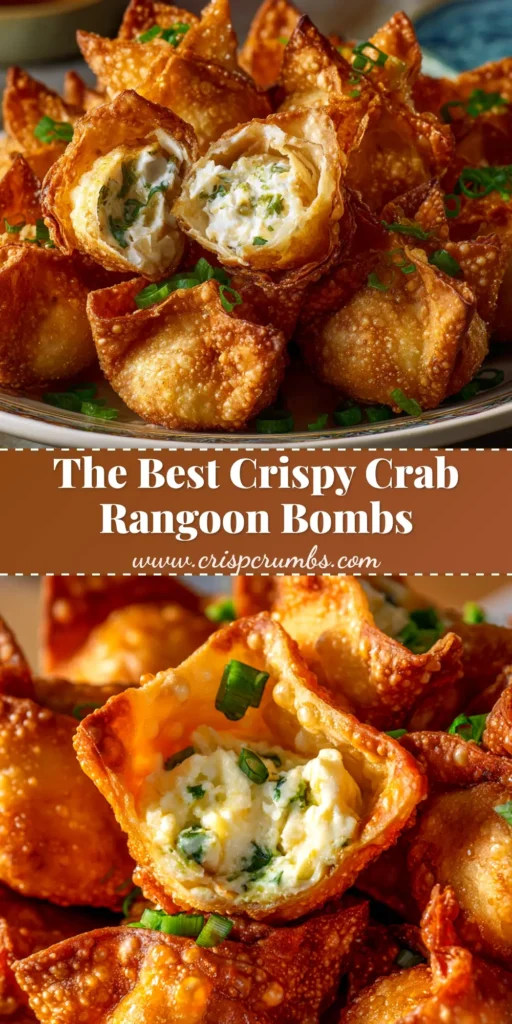 A platter of delicious, golden-brown Crab Rangoon Bombs, ready to be served as the perfect party appetizer.