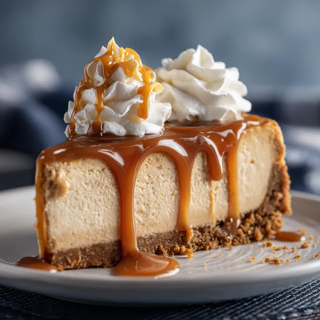 A close-up view of the ingredients for the peanut butter cheesecake filling, including cream cheese, peanut butter, and eggs.