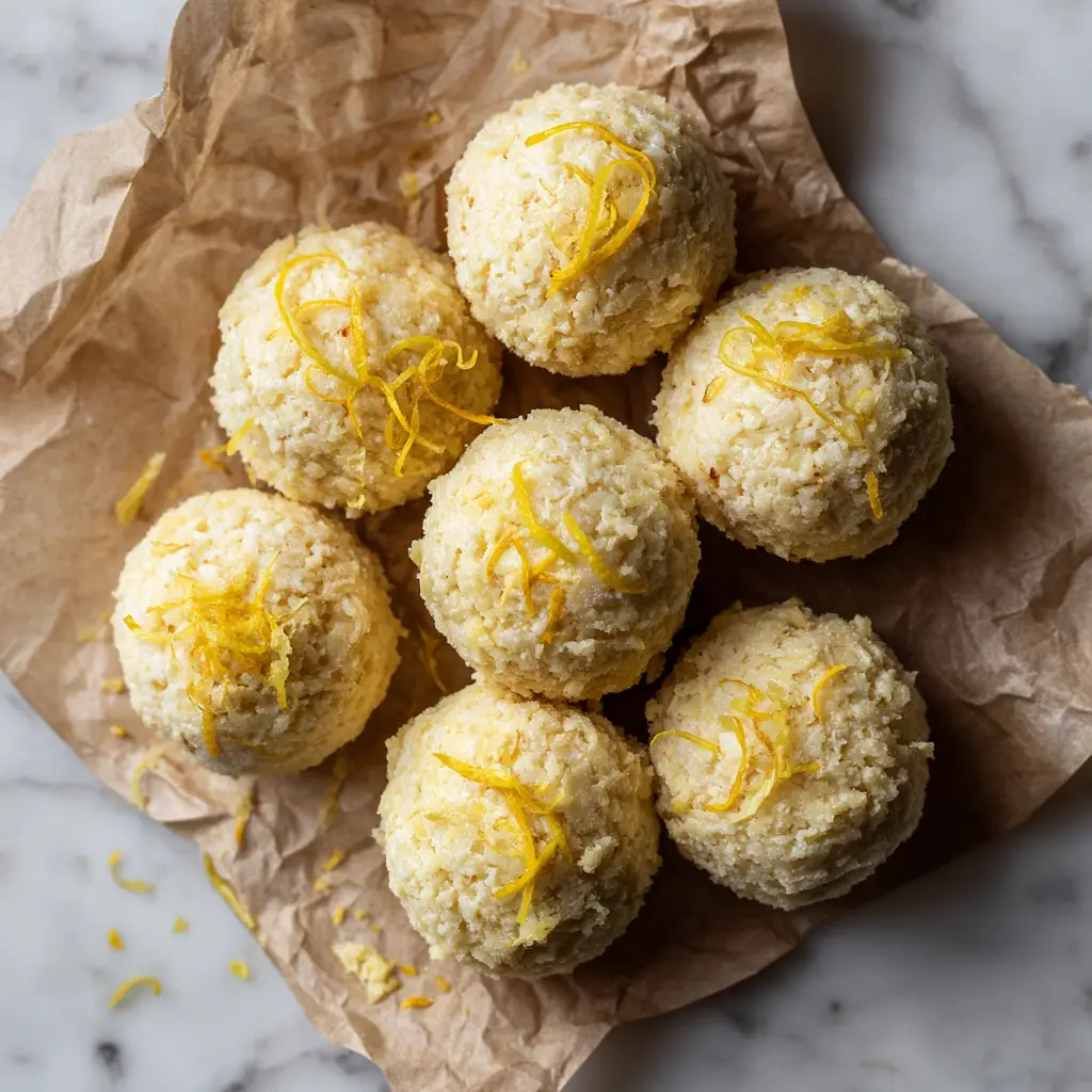 A close-up shot showing the gooey, marshmallow texture of a zesty lemon rice krispie bite.