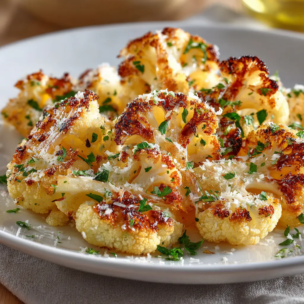 A batch of seasoned cauliflower spread out on a baking sheet before roasting, showing the proper spacing for crispy results.