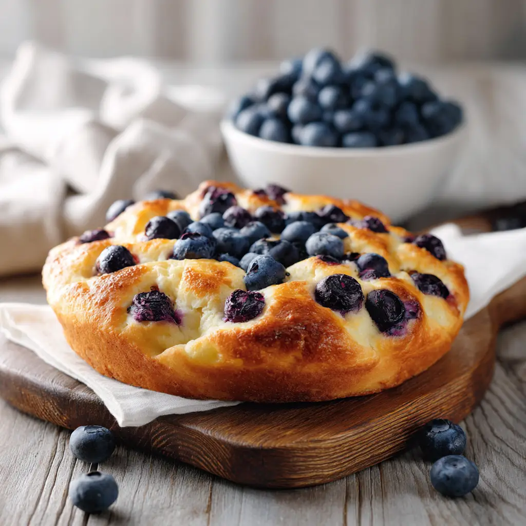 A baking sheet full of freshly baked cottage cheese cloud bread rounds, cooling after coming out of the oven. Step-by-step image for the keto cloud bread recipe.