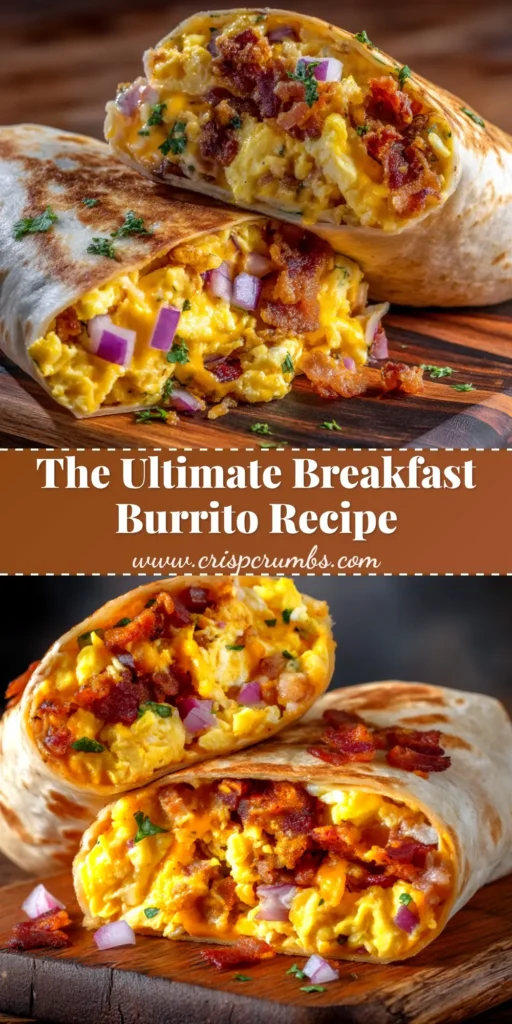The ultimate breakfast burrito recipe, perfectly golden-brown and sliced in half to show the delicious filling of sausage, egg, and cheese. A perfect make-ahead breakfast.