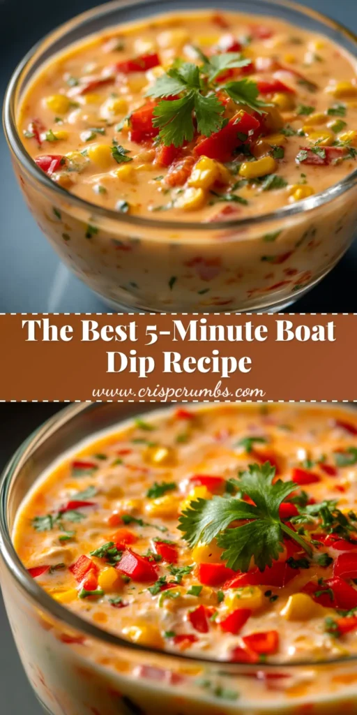 The ultimate Boat Dip Recipe served in a white bowl with tortilla chips. This creamy and delicious party dip is perfect for any occasion.