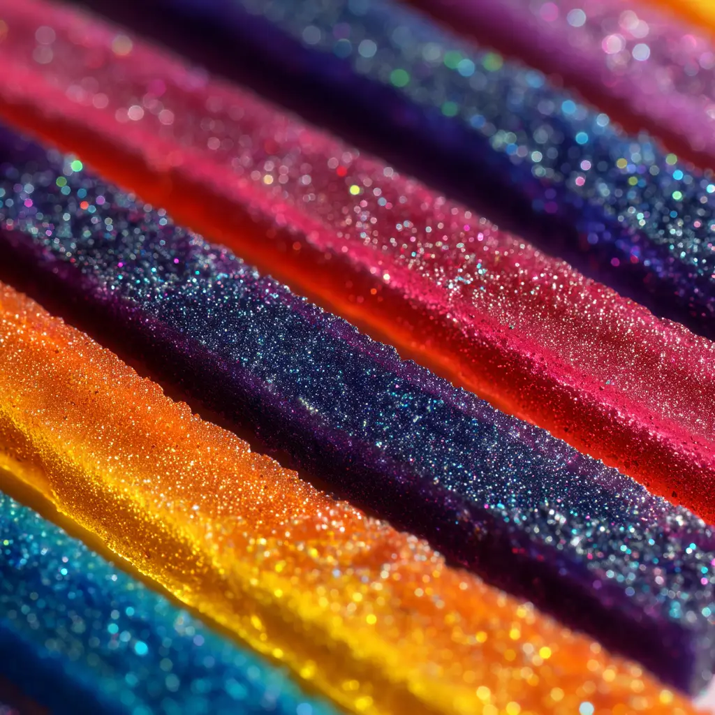 A collection of freshly de-molded boozy gummy wands, illustrating the final step of the recipe before serving.