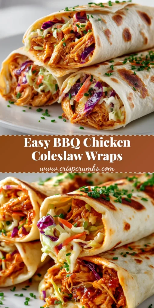 A delicious and easy BBQ chicken wrap sliced in half on a wooden board, showcasing the shredded chicken, lettuce, and cheese inside.