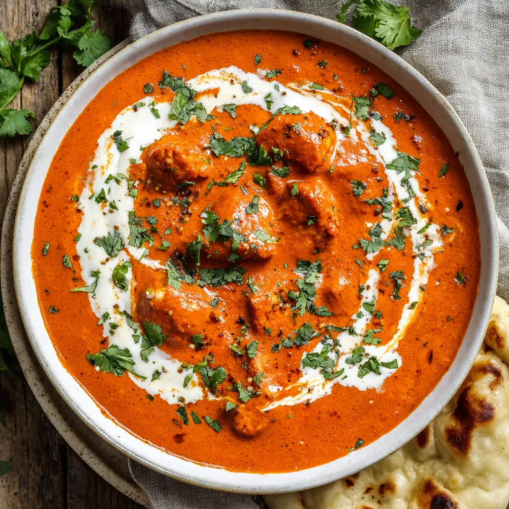 Searing chunks of marinated chicken breast in a skillet until golden brown. (Butter Chicken Recipe)