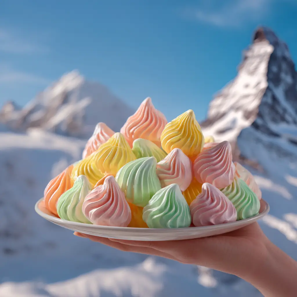 A bowl of stiff, glossy meringue ready for piping Jello cookies, showing the perfect peaks.