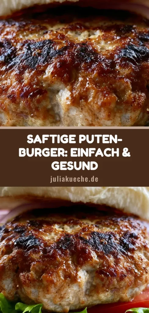 Puten-Burger Rezept: Saftig, würzig & der Star auf jedem Pinterest-Board 3 Nahaufnahme eines saftigen Puten-Burgers mit weißer Sauce, Tomate und roten Zwiebeln. (Puten-Burger Rezept)
