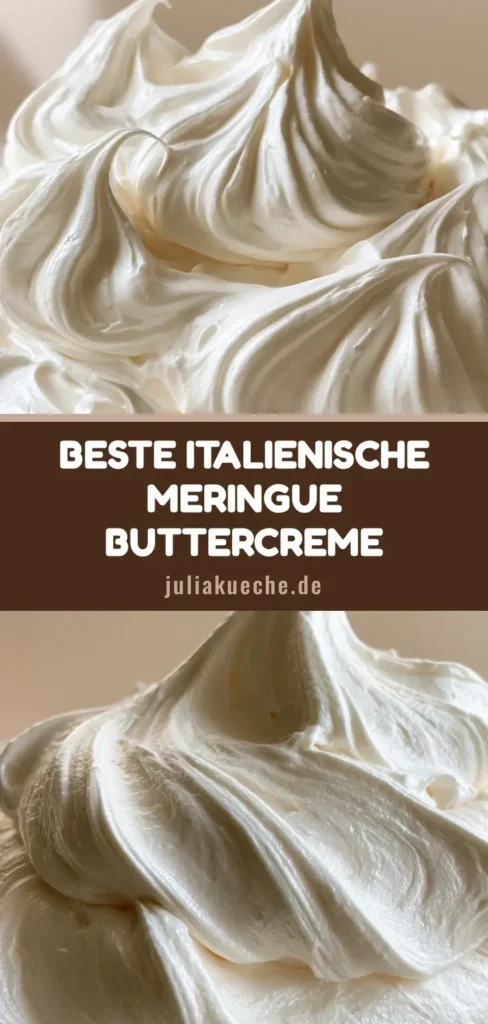 Italienische Meringue Buttercreme: Das ultimative Rezept für samtige Tortenträume 4 Nahaufnahme von glänzender, reinweißer Italienische Meringue Buttercreme in einer Schale.