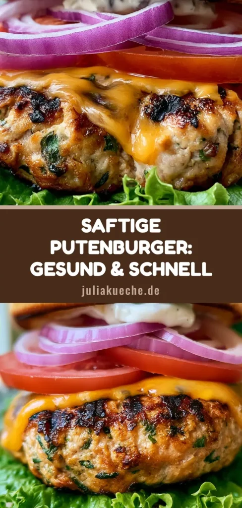 Putenburger Rezept: Saftig, würzig & in 20 Minuten auf dem Tisch 3 Ein hoch gestapelter Gourmet-Putenburger auf einem Brioche-Bun mit geschmolzenem Cheddar, Tomaten und Aioli. (Putenburger Rezept)