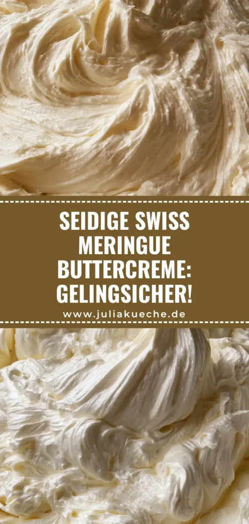 Swiss Meringue Buttercreme: Das Rezept für seidig-glatte Tortenträume 3 Nahaufnahme einer voluminösen Swiss Meringue Buttercreme in einer Glasschüssel mit seidigem Glanz.