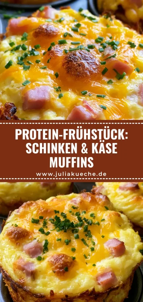 Goldbraune Frühstücks-Muffins mit Ei in einer dunklen Muffinform mit frischem Schnittlauch bestreut.