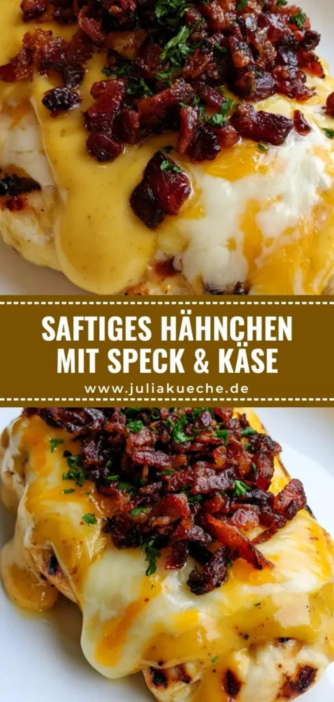 Alice Springs Hähnchen Rezept: Die ultimative Outback Copycat Anleitung 4 Nahaufnahme von Alice Springs Hähnchen Rezept mit geschmolzenem Käse, krossem Bacon und Honig-Senf-Sauce auf einem weißen Teller.